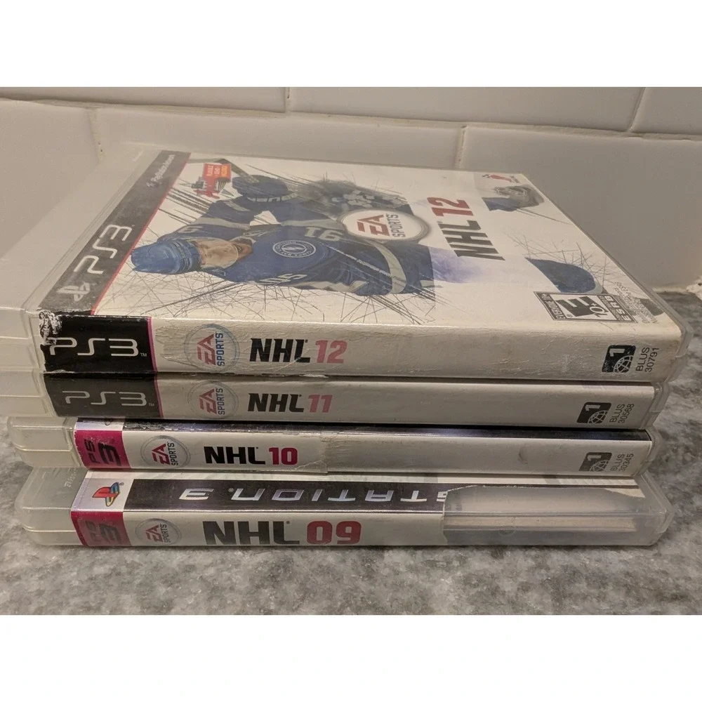 Playstation PS3 NHL 9,10,11,12 Video‎ Game, Most W/ Manuals